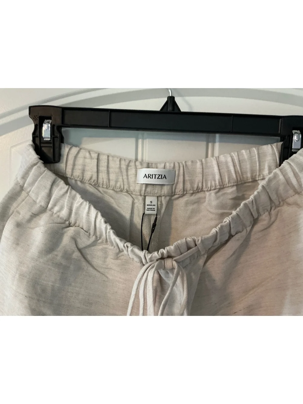 NWT Aritzia Cruise Linen Textured Lodge Pant Undyed Ecru size Small